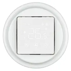 FND 55X55MM ADAPTER WHITE PORCELAIN + HEBER HT-155 DIGITAL FLOOR AND ROOM THERMOSTAT